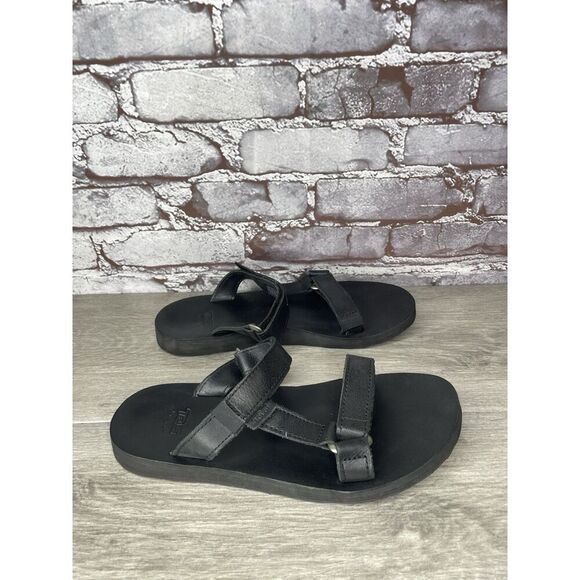 Teva Black Leather Universal Straps Hiking Sandals Women’s Sz 9M US/40EU 1011501 - Picture 16 of 16